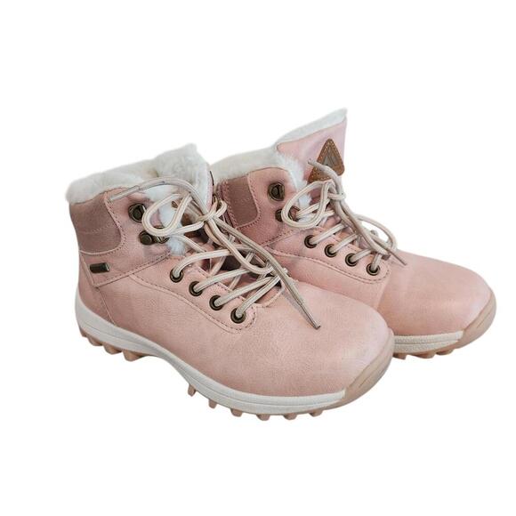 Mishansha Girls Pink Winter Boots Size 34 - Picture 4 of 8